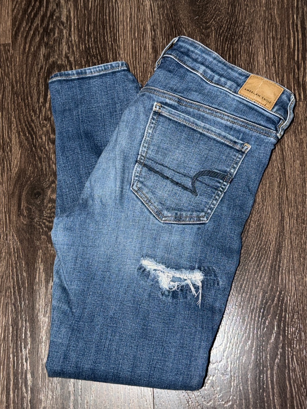 American Eagle Next Level Stretch Distressed Skinny Jeans Size 10 Short